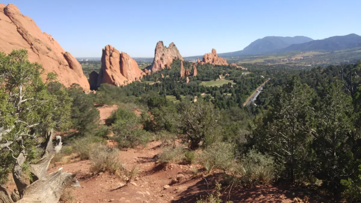 View over the park from one of the trails