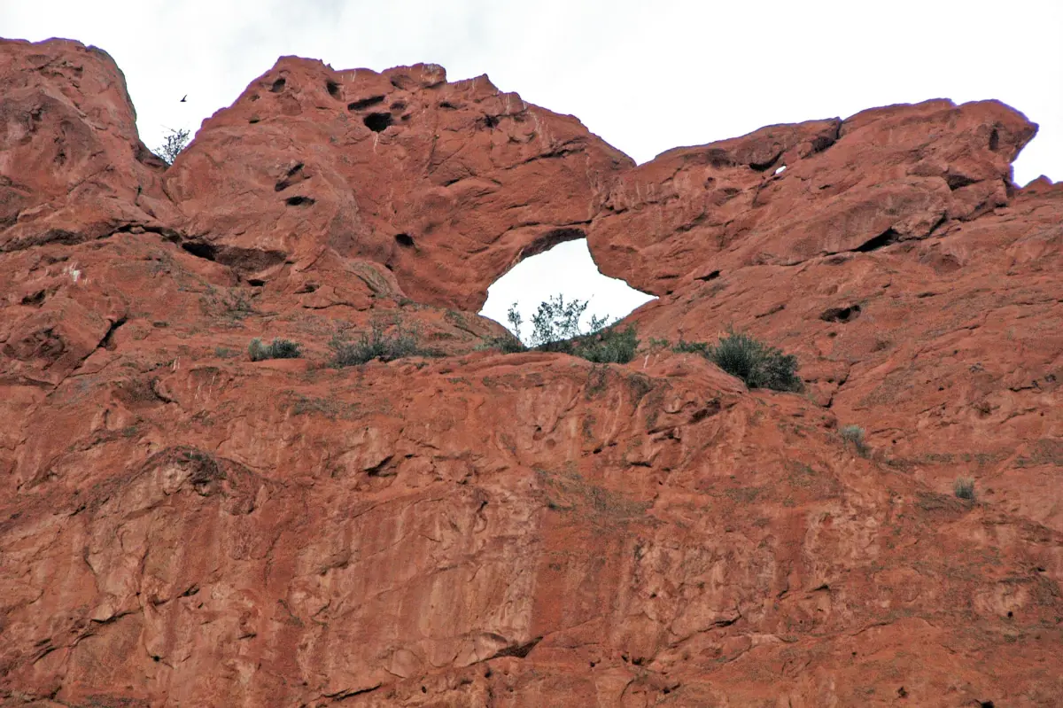 Close view of the opening beneath the Kissing Camels