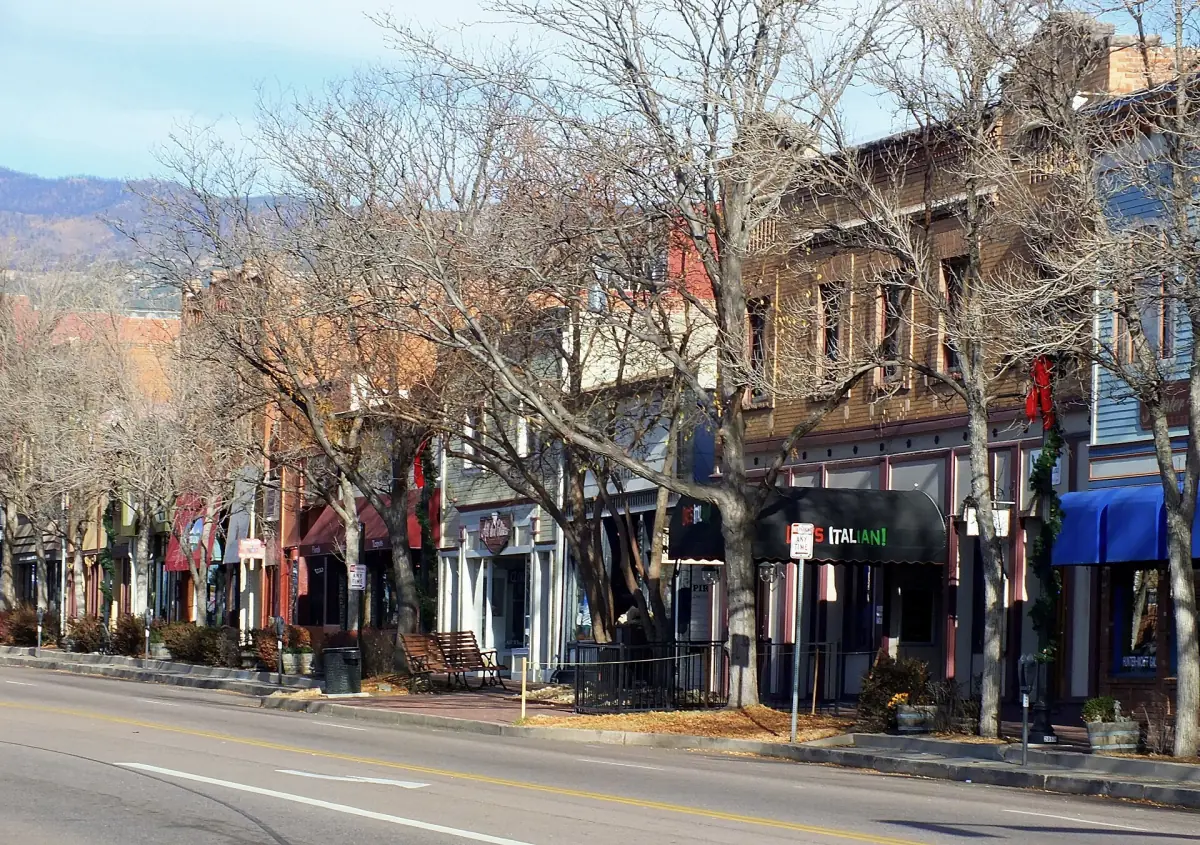 Shops along the main street of Old Colorado City